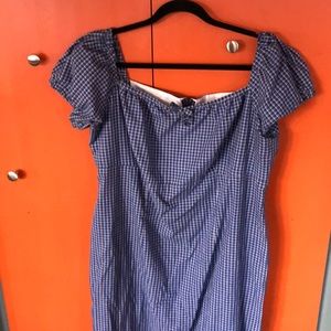 Sweet Blue and White Gingham Dress